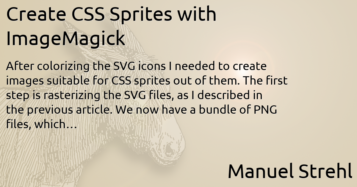 Create CSS Sprites with ImageMagick — Manuel Strehl